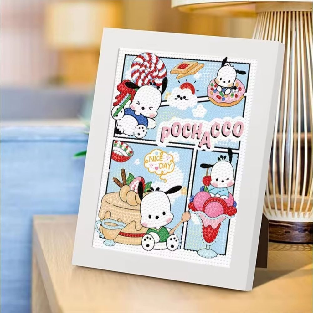 Brand New DIY Pochacco Diamond Beads Art With Frame #1